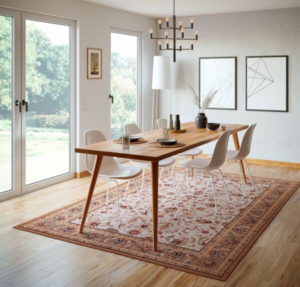 THEKO Wollteppich Dolna - 808, rechteckig, Höhe: 10 mm, Kurzflor, reine Wolle, Orient-Optik