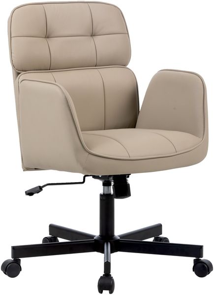Carryhome 'VIKTORIA' Bürodrehstuhl, Stoff hellbraun, 57 x 92.5 x 61 cm, 140 kg belastbar, mit Wippmechanik