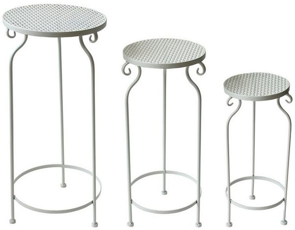 HTI-Living Blumenständer Blumenständer 3er Set Celia (Set, 3 St, 3 Blumentische in versch. Größen), Blumentisch Pflanzenhocker Beistelltisch