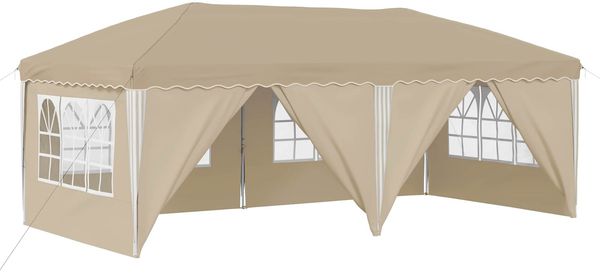 vidaXL Pop-up Partyzelt 575 x 288 x 245 cm Creme 42019801 Bild 2