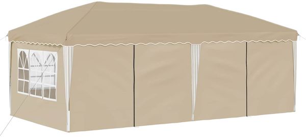 vidaXL Pop-up Partyzelt 575 x 288 x 245 cm Creme 42019801 Bild 4
