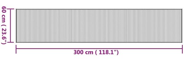 vidaXL Teppich Rechteckig Natur 60x300 cm Bambus 376841 Bild 8