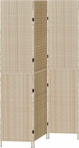 vidaXL Raumteiler Beige 146 x 200 cm Poly-Rattan 42003678