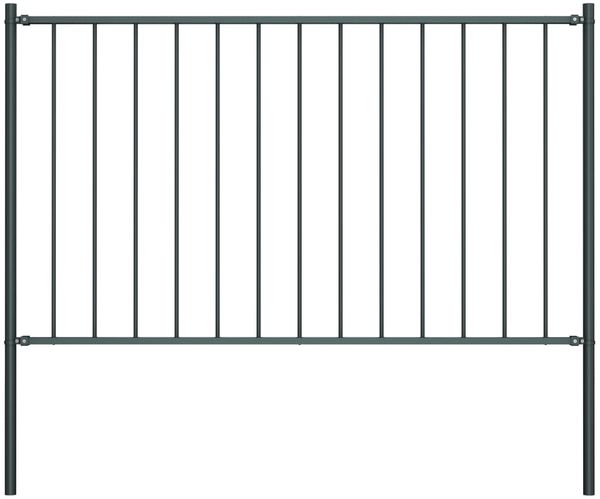 vidaXL Zaunelement Woerden mit Pfosten Stahl 1,7 x 1,25 m Anthrazit 145214