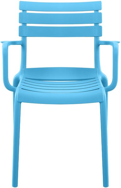 Gartenstuhl KARL mit Armlehne - 57x57x82cm, Kunststoff, Blau | Stapelstuhl Loungestuhl Garten Outdoor-Stuhl Bild 4
