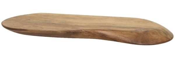 Wandregal Akazie massiv, organisches Design mit Baumkante, modern, Braun, 60 cm, Unikat Bild 3