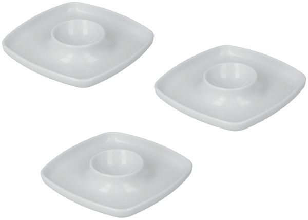 Metaltex 252921000 Eierbecher quadratisch aus Kunststoff im 3er Set / Frühstückszubehör
