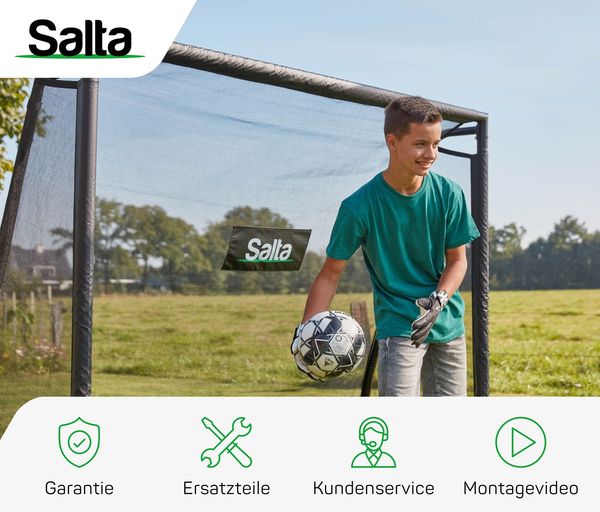 Salta 'Legend' Fußballtor mit Torwand, Stahlrahmen schwarz, 300x200 cm Bild 8