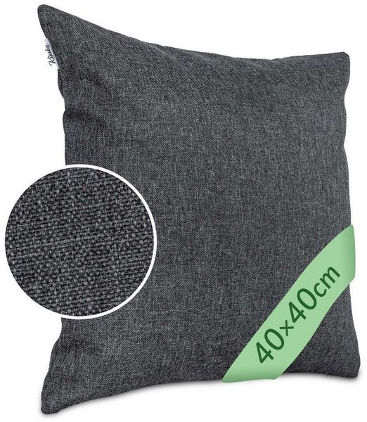 Kisska Dekokissen Kissenhülle TIZI MIT oder OHNE Füllung Kissenbezug Zierkissen, Kissenüberzug - Kissenhusse ohne Füllung 40x40cm Tizi Leinen-Optik