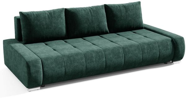 Beautysofa Schlafsofa DRACO 3-Sitzer mit Schlaffunktion und Bettkasten, Modernes Design & Zeitloser Komfort, Liegefläche: 160 x 200 cm
