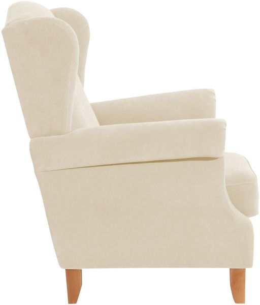 Ohrensessel Katria Bezug Veloursstoff Buche natur / creme 22840 Bild 2