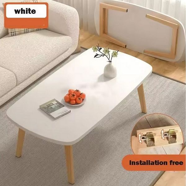 GarveeMore Couchtisch Klappbarer Couchtisch, zusammenklappbarer hölzerner Mini-Schreibtisch