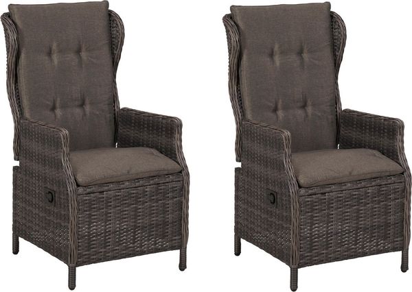 MERXX Gartensessel Saviano (Set, 2-St), Rückenlehne verstellbar durch Gasdruckfeder