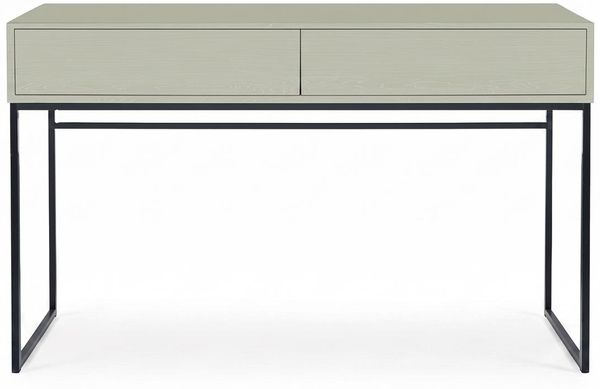 Bettso 'GENUA D-LUX' Schminktisch Eukalyptus, 2-Schublade, hohe schwarz Beine, 83x37x137 cm