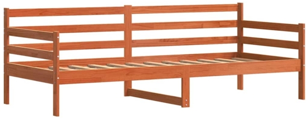 vidaXL Tagesbett mit Kopfteil Wachsbraun Massives Kiefernholz 877048