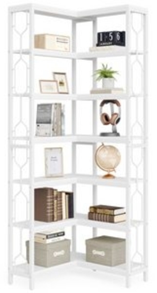 Tribesigns Bücherregal Tribesigns Eck-Bücherregal, 7-stöckiges Industrielles Eckregal Bild 6