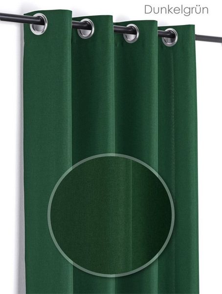 Beautex Vorhang Leinen Optik Brilliant Ösenvorhang, Gardine mit Ösen 140x245 cm (1 St), Ösen, blickdicht, Ösen, fleckenabweisend, blickdicht