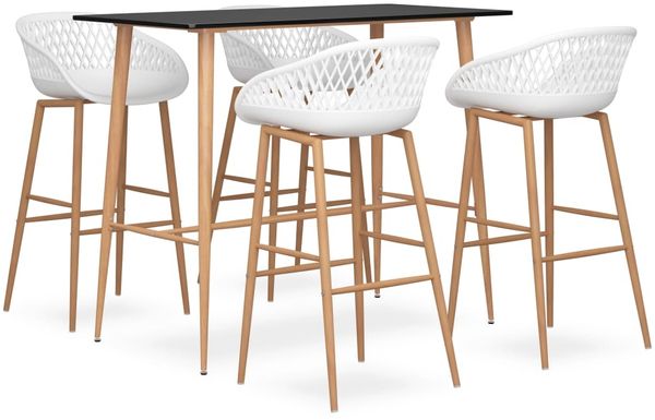 5-tlg. Bar-Set Schwarz und Weiß [3057463]