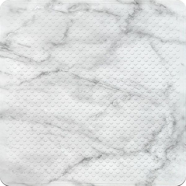 Sanilo Duschmatte, mit Motiv, rutschfest, waschbar, quadratisch, 230 extra starke Saugnäpfe, Kunststoff PVC, 53 x 53 cm, Marmor