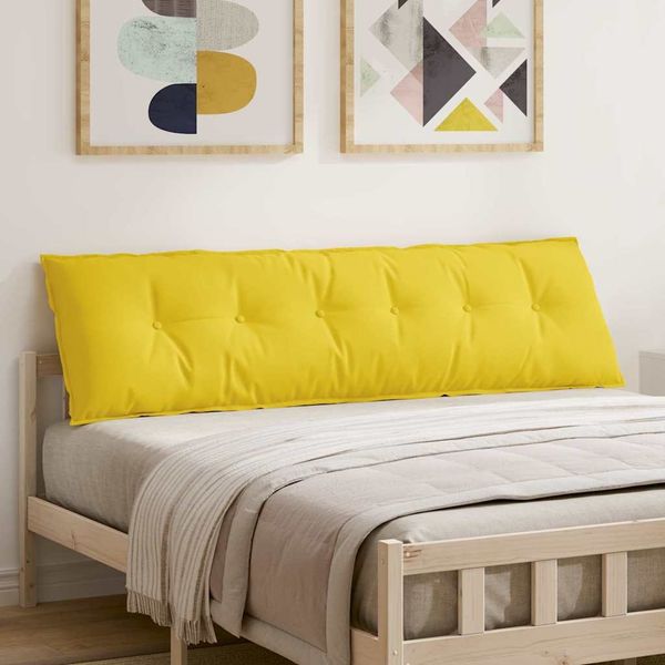 vidaXL Rückenkissen Helles Gelb 180 x 19 x 50 cm Stoff 42014925