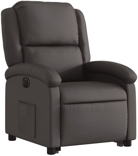vidaXL Relaxsessel mit Aufstehhilfe Elektrisch Dunkelbraun Echtleder 3204271 Bild 4