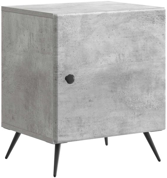 vidaXL Nachttisch Betongrau 43 x 34,5 x 50 cm Holzwerkstoff 895491
