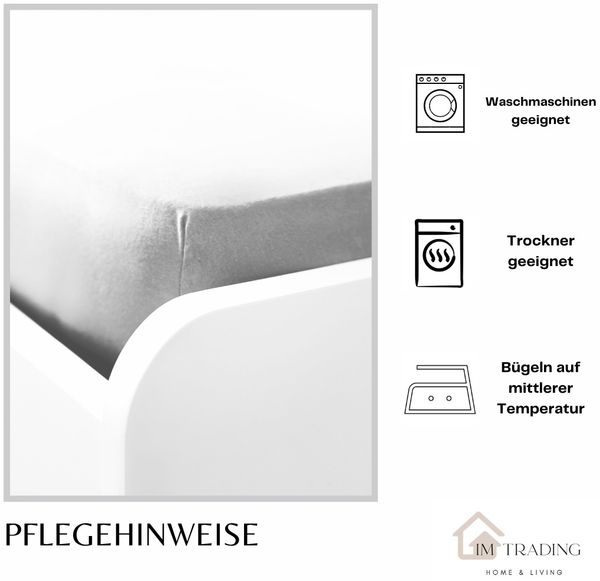 Jersey Spannbettlaken Spannbetttuch 100% Baumwolle Bettlaken Betttuch 135GSM Schwarz 140x200cm Bild 5