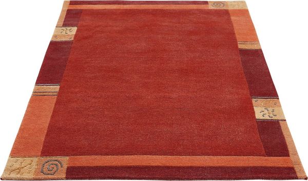 LUXOR living Wollteppich India, rechteckig, Höhe: 20 mm, reine Wolle, handgeknüpft, mit Bordüre, auch als Läufer