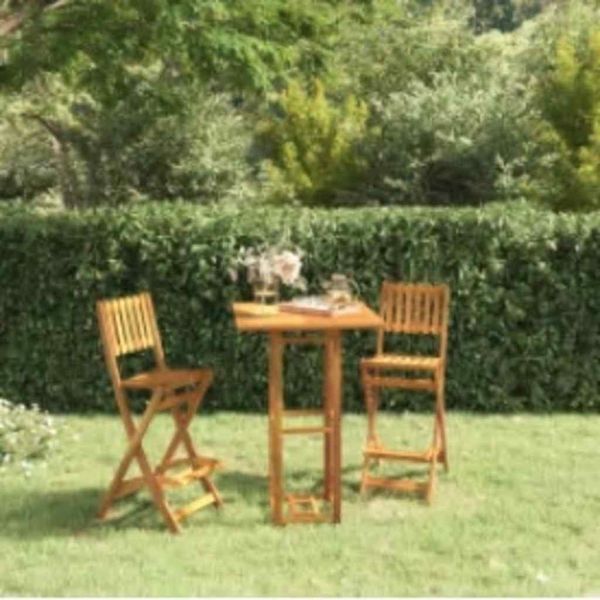 Gartentisch, Bistrotisch 75x75x110 cm Massivholz Akazie