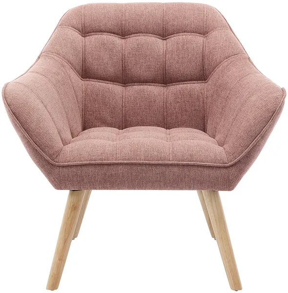 Vente-unique - CASERTA Sessel Stoff Puderrosa - B 73 cm x H 77 cm x L 82 cm