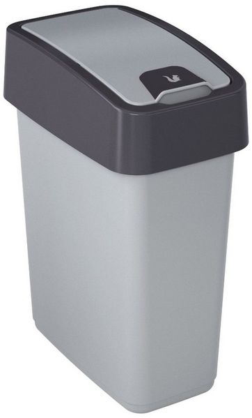 Keeeper 'Magne' Abfalleimer, Kunststoff, Silber / Anthrazit, 10 Liter