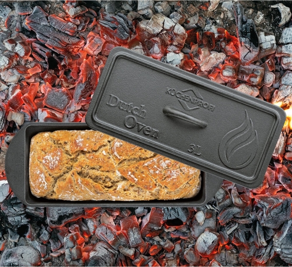 Küchenprofi 'Dutch Oven' Kastenform, Gusseisen anthrazit, 28 cm, 3 l Bild 2