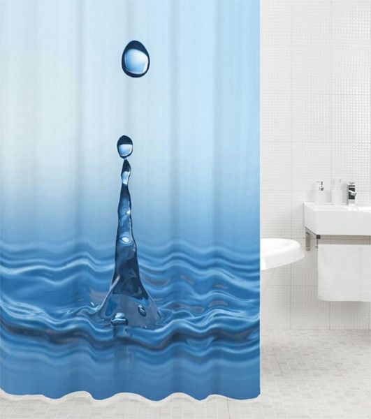 Sanilo Duschvorhang Tropfen 180 x 200 cm, 100% wasserdicht, Anti-Schimmel-Effekt, hochwertige Qualität