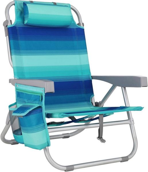 TLGREEN Campingstuhl Klappbar Leicht Aluminium, (Rucksack Klappstuhl Strand, 1 St), Campingstuhl Kann Flach Liegen,bis 150 kg belastbar