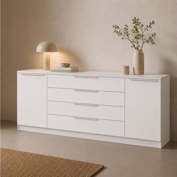borchardt Möbel Kommode Oliva, Breite 200 cm, mit 4 Schubkästen