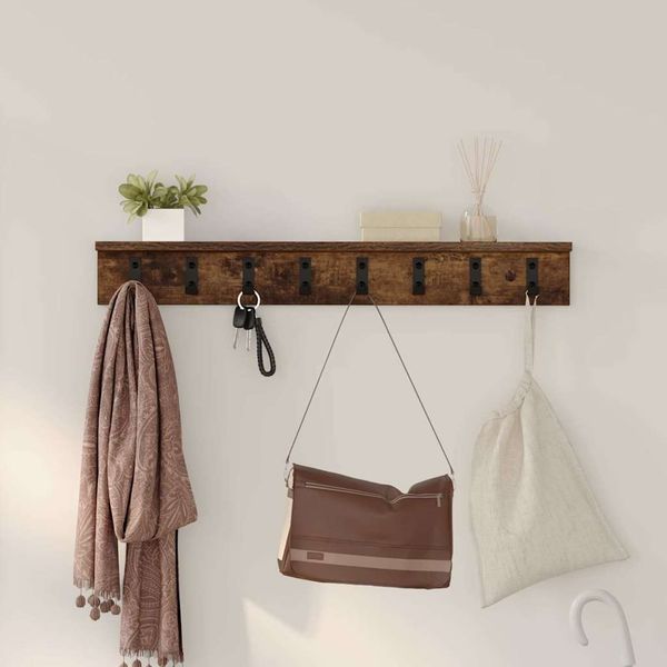 vidaXL Wandmontierter nachttisch Geräucherte Eiche 80 x 10,5 x 10,5 cm 874367