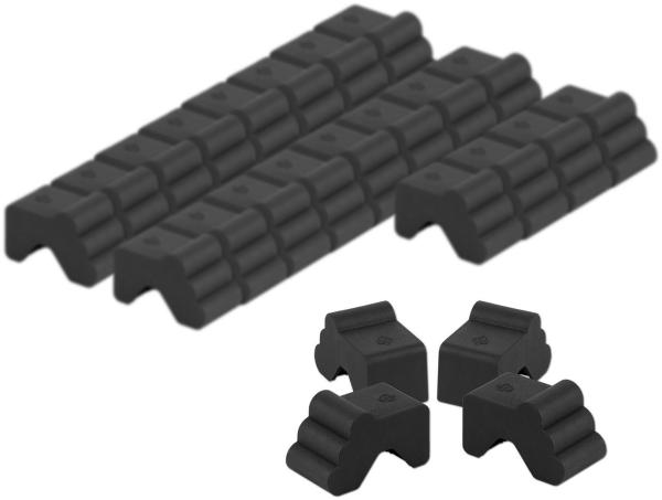 BigDean Blumentopfuntersetzer 24x Blumentopf Füßchen Anthrazit Pflanzkübel Untersetzer extra stabi, 24-tlg.