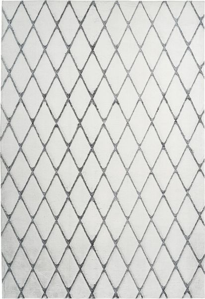 Teppich >Vivica< in Weiß / Anthrazit, 100% Polyester - 230x160cm (LxB)