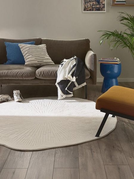 benuta Teppich Pam, rund, Höhe: 6 mm, Kunstfaser, Berber, Ethno-Style, Wohnzimmer