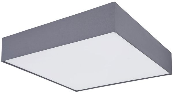 LED Deckenlampe, Stoff, quadrat, L 50 cm