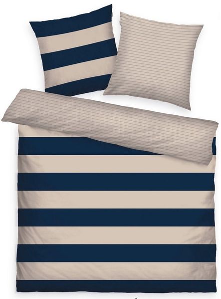 TOM TAILOR HOME Bettwäsche BOLD STRIPES in Gr. 135x200 cm, 155x220 cm oder 200x220 cm, Renforcé, 3 teilig, new bedroom, mit farbigem Markenreißverschluss