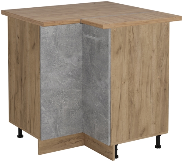 Eckunterschrank R-Line Beton 75.6 cm , AP Eiche Vicco