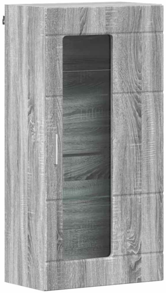 vidaXL Wandmontierter Schrank mit Regal Grau Sonoma 55 x 29 x 100 cm 880227