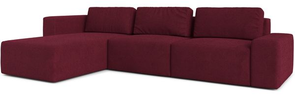 AX LIVING Couch XXL L Form Arkleton Ecksofa Groß Bordeaux 360 cm L
