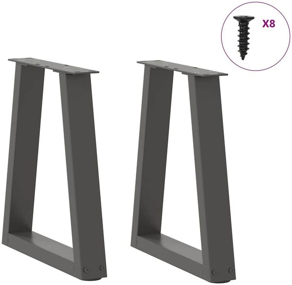 vidaXL Couchtischbeine V-Form 2 Stück Anthrazit 28x(42-43,3) cm Stahl 4012542 Bild 3