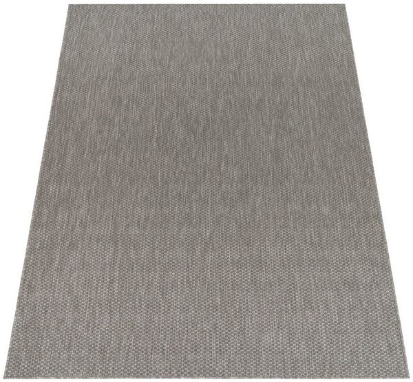 KADIMA DESIGN Teppich Unifarben Wohnzimmer schmutzabweisend Teppich Kurzflor, Läufer, Höhe: 4 mm, 100% Polypropylen, Rücken aus Polypropylen, Läufer, 80x150 cm, Hellgrau