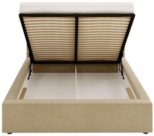 Compleo Polsterbett SANTO Metallrahmen, Bettkasten, ohne Matratze, (Kostenlose Lieferung! TOP ANGEBOT), Cordstoff oder Samtstoff Bild 2