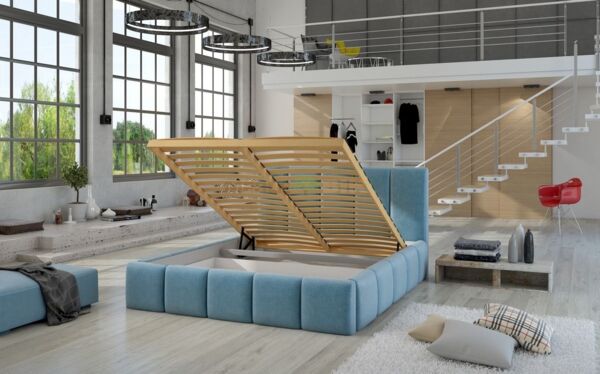 Polsterbett Bett VERONA Komplettset Kunstleder Vintage Braun 120x200 cm Bild 3