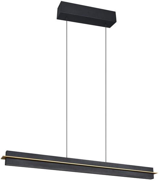Trio Leuchten LED-Hängeleuchte, Aluminium schwarz, 95x150 cm, 4-fach schaltbar dimmbar