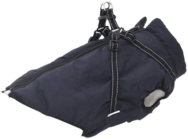 vidaXL Hundemantel Geschirr Wasserdicht Reflektierend Marineblau L44 4019918